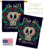 Dia de Muertos Skeleton - Halloween Fall Vertical Impressions Decorative Flags HG192074 Made In USA