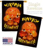 Halloween Pumpkin Patch - Halloween Fall Vertical Impressions Decorative Flags HG192125 Made In USA