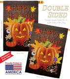 Evil Halloween Pumpkin - Halloween Fall Vertical Impressions Decorative Flags HG192141 Made In USA