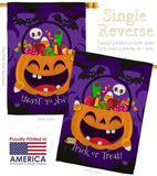 Happy Pumpkin - Halloween Fall Vertical Impressions Decorative Flags HG192243 Made In USA