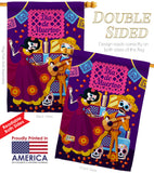 Happy Di de Muertos - Halloween Fall Vertical Impressions Decorative Flags HG192244 Made In USA