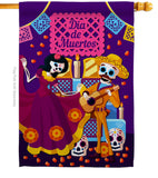 Happy Di de Muertos - Halloween Fall Vertical Impressions Decorative Flags HG192244 Made In USA