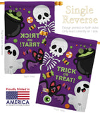 Trick ot Treat - Halloween Fall Vertical Impressions Decorative Flags HG192255 Made In USA