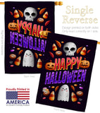 Halloween Treat - Halloween Fall Vertical Impressions Decorative Flags HG192285 Made In USA