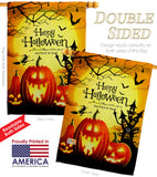 Halloween Happy Pumpkins - Halloween Fall Vertical Impressions Decorative Flags HG192653 Made In USA