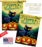 Cute Black Cat - Halloween Fall Vertical Impressions Decorative Flags HG192668 Made In USA