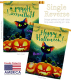Cute Black Cat - Halloween Fall Vertical Impressions Decorative Flags HG192668 Made In USA