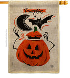 Pumpkins Night - Halloween Fall Vertical Impressions Decorative Flags HG192676 Made In USA
