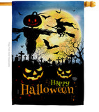 Graveyard Spooky - Halloween Fall Vertical Impressions Decorative Flags HG192692 Made In USA