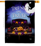 Trunk Or Treat - Halloween Fall Vertical Impressions Decorative Flags HG192702 Made In USA