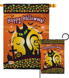 Halloween Black Cat - Halloween Fall Vertical Impressions Decorative Flags HG112050 Made In USA