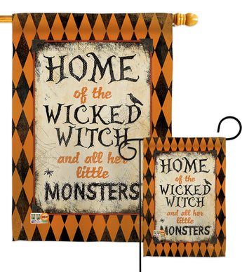 Wicked Home - Halloween Fall Vertical Impressions Decorative Flags HG112059 Made In USA