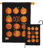 Pumpkins Boo - Halloween Fall Vertical Impressions Decorative Flags HG112071 Made In USA