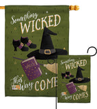 Something Wicked - Halloween Fall Vertical Impressions Decorative Flags HG112082 Made In USA