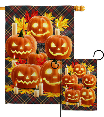 Pumpkin Patch - Halloween Fall Vertical Impressions Decorative Flags HG112089 Made In USA