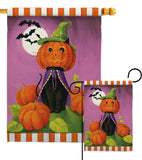 Happy Haunting Cat - Halloween Fall Vertical Impressions Decorative Flags HG112094 Made In USA