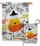 Candy Corn - Halloween Fall Vertical Impressions Decorative Flags HG112103 Made In USA