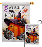 Witches Night - Halloween Fall Vertical Impressions Decorative Flags HG112117 Made In USA