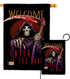 Enter If You Dare - Halloween Fall Vertical Impressions Decorative Flags HG137068 Made In USA