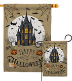 Halloween Castle - Halloween Fall Vertical Impressions Decorative Flags HG137126 Made In USA