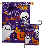 Happy Halloween - Halloween Fall Vertical Impressions Decorative Flags HG137237 Made In USA