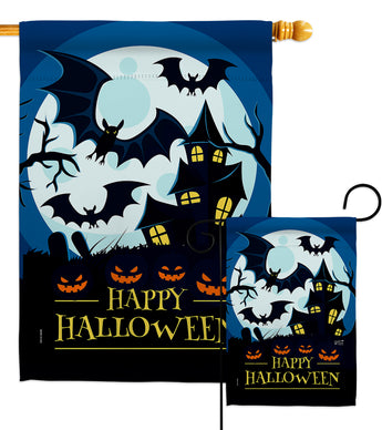 Halloween Night - Halloween Fall Vertical Impressions Decorative Flags HG137251 Made In USA