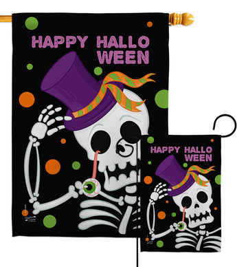 Happy Halloween - Halloween Fall Vertical Impressions Decorative Flags HG137262 Made In USA