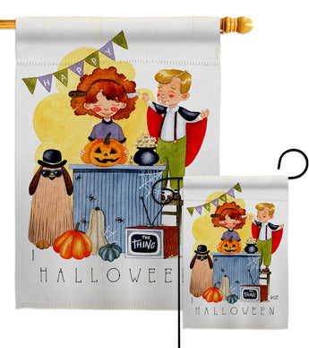 Joyful Halloween - Halloween Fall Vertical Impressions Decorative Flags HG137585 Made In USA