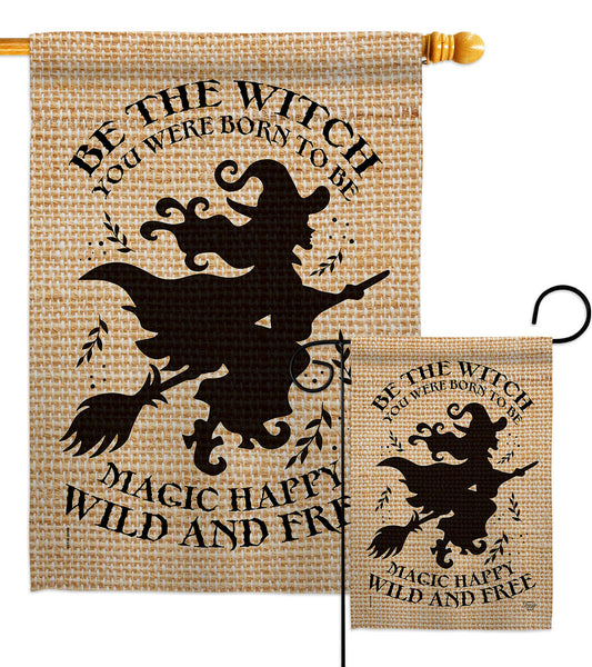 Be the Witch - Halloween Fall Vertical Impressions Decorative Flags HG190182 Made In USA