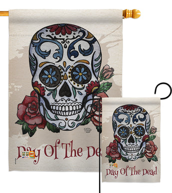 Day of the Dead - Halloween Fall Vertical Impressions Decorative Flags HG191026 Made In USA