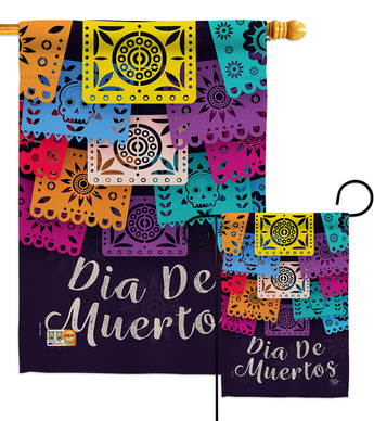 Dia De Muertos - Halloween Fall Vertical Impressions Decorative Flags HG192214 Made In USA