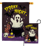 Spooky Night - Halloween Fall Vertical Impressions Decorative Flags HG192219 Made In USA