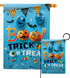 Boo Trick - Halloween Fall Vertical Impressions Decorative Flags HG192221 Made In USA