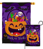 Happy Pumpkin - Halloween Fall Vertical Impressions Decorative Flags HG192243 Made In USA