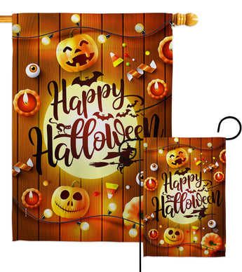 Lightful Halloween - Halloween Fall Vertical Impressions Decorative Flags HG192245 Made In USA