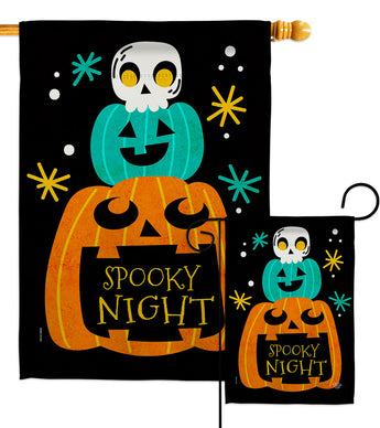 Spooky Night - Halloween Fall Vertical Impressions Decorative Flags HG192663 Made In USA