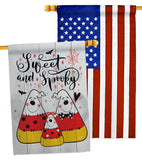 Sweet Candy Corns - Halloween Fall Vertical Impressions Decorative Flags HG130414 Made In USA