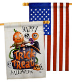 Trick Or Treat Day - Halloween Fall Vertical Impressions Decorative Flags HG190172 Made In USA