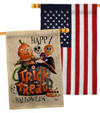 Trick Or Treat Day - Halloween Fall Vertical Impressions Decorative Flags HG190172 Made In USA