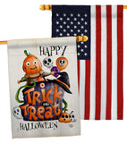 Trick Or Treat Day - Halloween Fall Vertical Impressions Decorative Flags HG190172 Made In USA