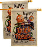 Trick Or Treat Day - Halloween Fall Vertical Impressions Decorative Flags HG190172 Made In USA