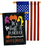 Bunch of Hocus Pocus - Halloween Fall Vertical Impressions Decorative Flags HG190179 Made In USA