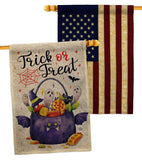 Full Treat - Halloween Fall Vertical Impressions Decorative Flags HG190180 Made In USA