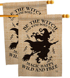 Be the Witch - Halloween Fall Vertical Impressions Decorative Flags HG190182 Made In USA