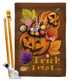 Candy Pumpkin - Halloween Fall Vertical Impressions Decorative Flags HG112003 Made In USA