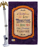 Wicked & Handsome - Halloween Fall Vertical Impressions Decorative Flags HG112019 Made In USA