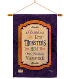 Wicked & Handsome - Halloween Fall Vertical Impressions Decorative Flags HG112019 Made In USA