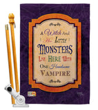 Wicked & Handsome - Halloween Fall Vertical Impressions Decorative Flags HG112019 Made In USA