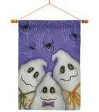 3 Ghosts - Halloween Fall Vertical Impressions Decorative Flags HG112055 Made In USA