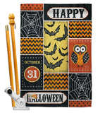 Halloween Happy - Halloween Fall Vertical Impressions Decorative Flags HG112060 Made In USA